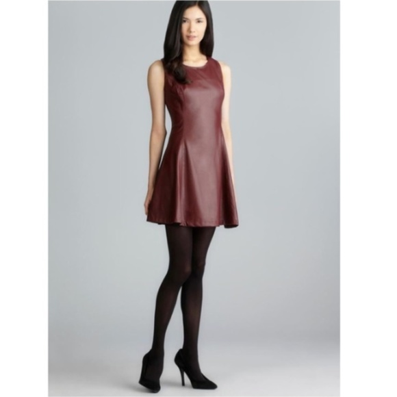 Romeo & Juliet Couture Dresses & Skirts - Romeo & Juliet Red Faux Leather Fit Flare Dress